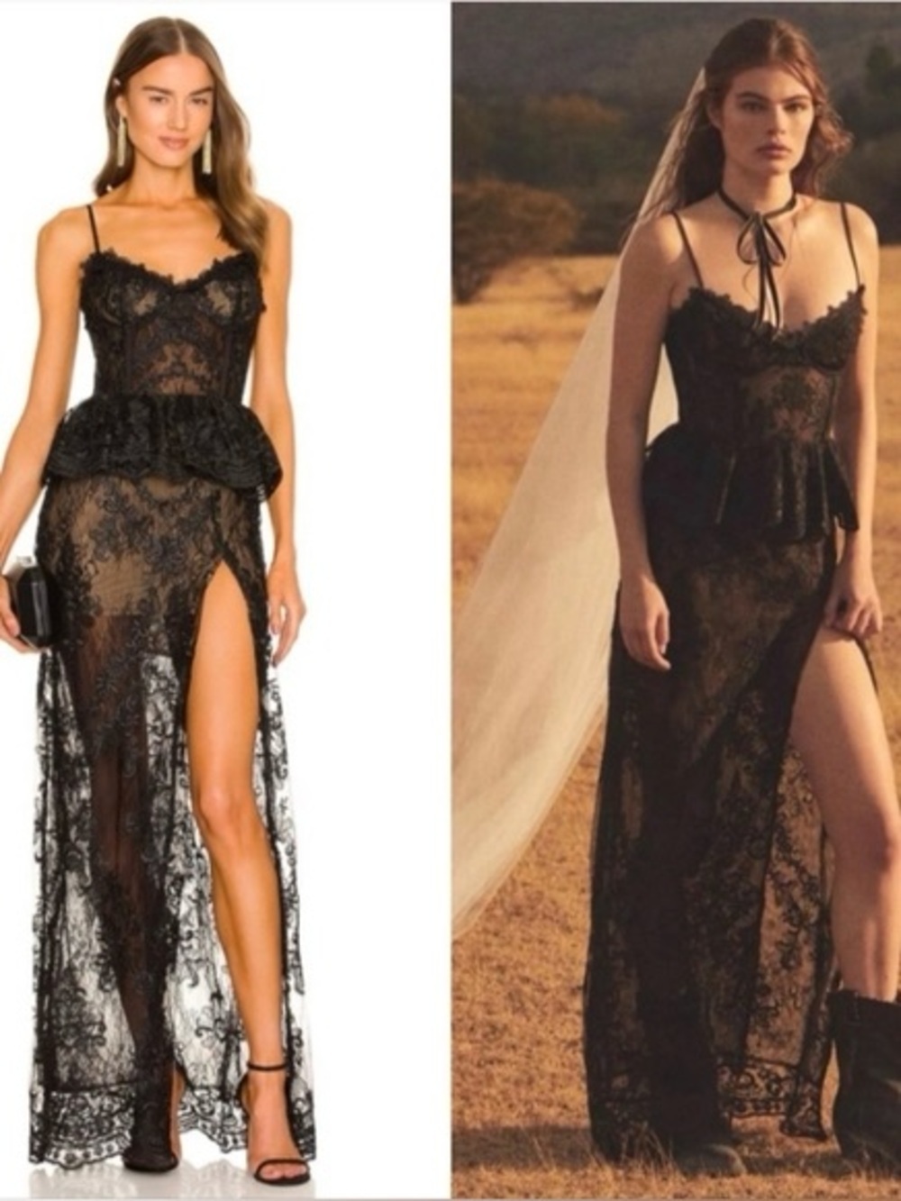 V. Chapman Ophilia Dress in Black Dark Romantic Goth Coquette Morticia Adams 10